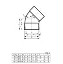 東栄管機 ライト管 45゜エルボ 呼び径50