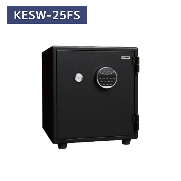 エーコー 小型顔認証FS式耐火金庫 KESW-25FS【メーカー直送品】 【送料都度お見積り】 【開梱・設置・梱包ゴミ回収まで致します】 家庭用金庫 盗難防止 貴重品ボックス セーフティボックス 顔認証 保管庫