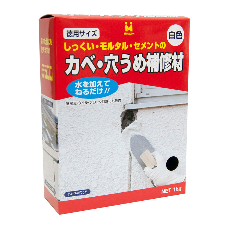 日本ミラコン産業 カベ穴うめ補修剤 1Kg ホワイト M-1000W