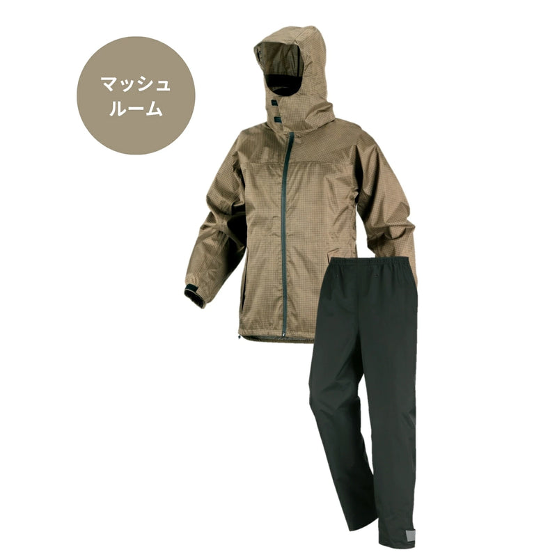 PIRARUCU ピラルク レインシェイカー 上下セット 7580 ホワイト／マッシュルーム／ブラック M／L／LL／3L