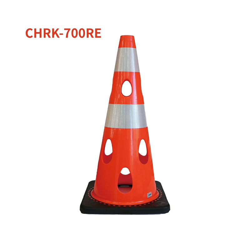 CAR BOY 穴あきコーン レッド CHRK-700RE／ブルー CHRK-700BL／グリーンイエロー CHRK-700GY 1個 水害 災害 テロ対策 PVC SDGs