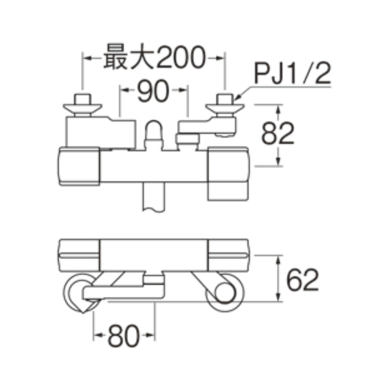 SANEI サーモシャワー混合栓 SK18C-S9L08