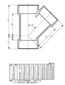 東栄管機 DV継手 45゜Ｙ エルボ 呼び径65