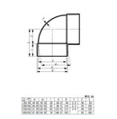 東栄管機 ライト管 エルボ 呼径150X156