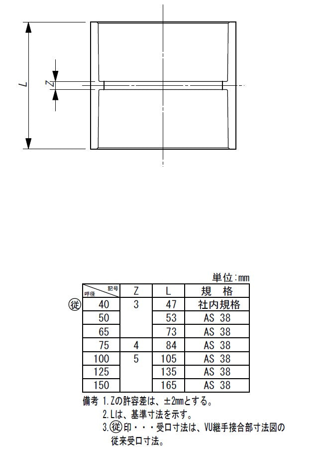 東栄管機 VU継手 ソケット 呼び径100