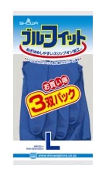 ショーワグローブ ブルーフィット No.181 L 3双パック
