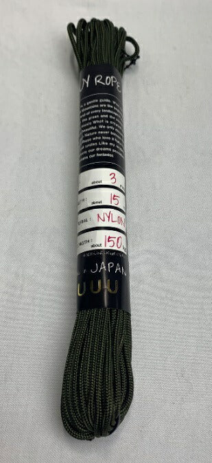 三友産業 ガイロープ カーキUUU-0074 3ｍｍ×15ｍ