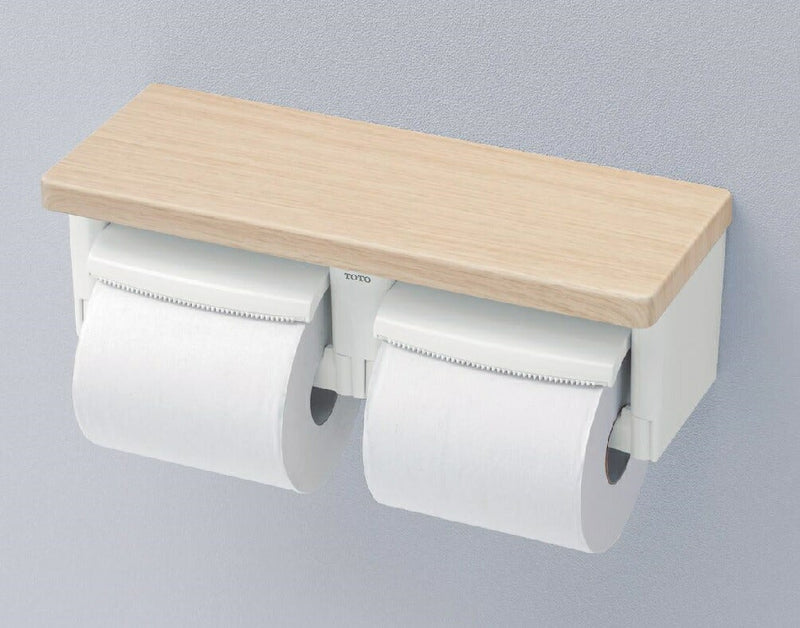 TOTO 棚付二連紙巻器ライトウッドN YH600FMR