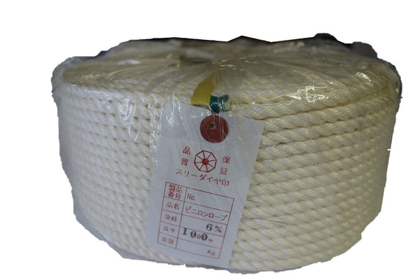 丸三産業 ビニロンロープ 小巻タイプ 6mmＸ100m