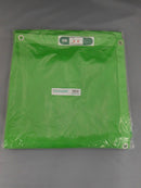 アイネット 防炎メッシュシート グリーン 3.6X5.4 ハトメピッチ450mm 1枚/10枚セット